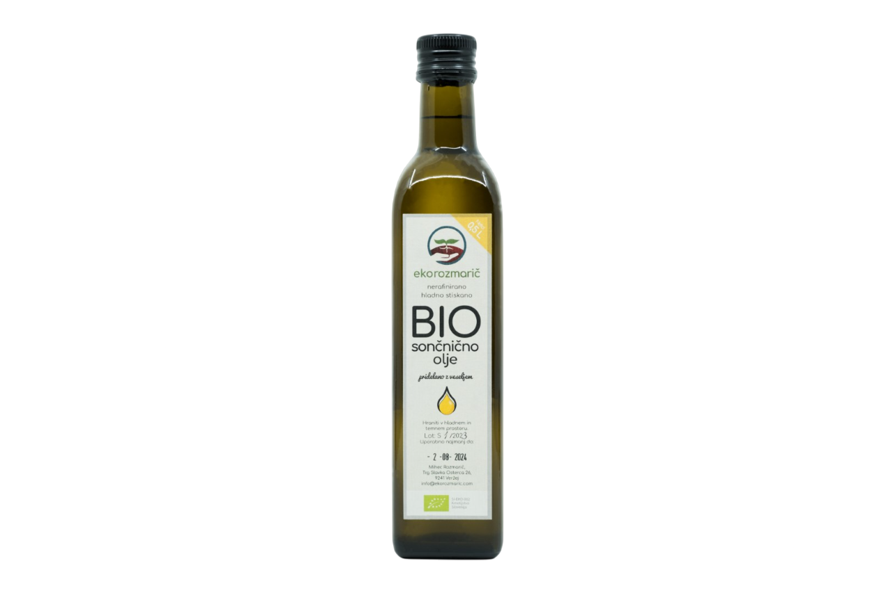 Bio cold-pressed sunflower oil 0.5 L