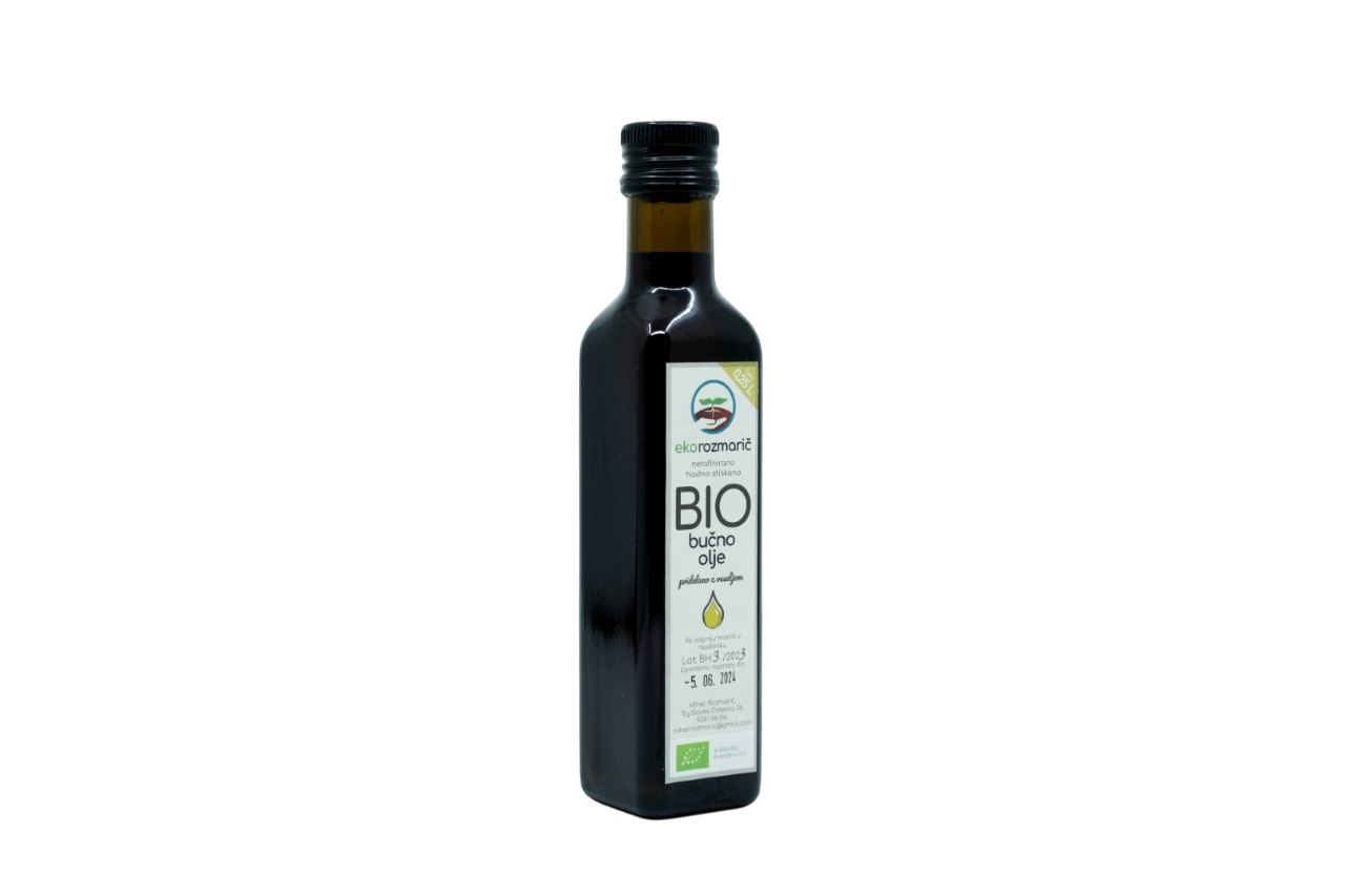 Bio hladno stiskano bučno olje 0.25 L