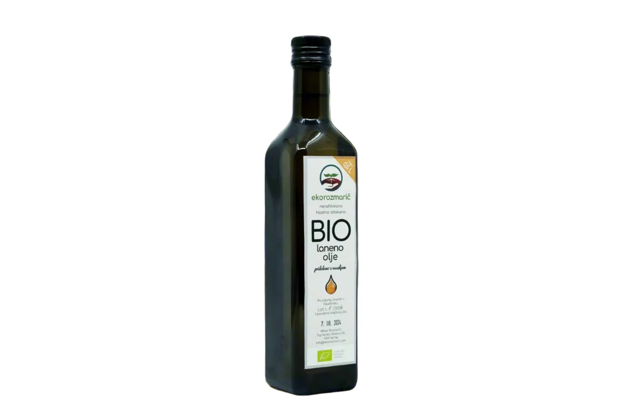 Bio hladno stiskano laneno olje 0.25 L