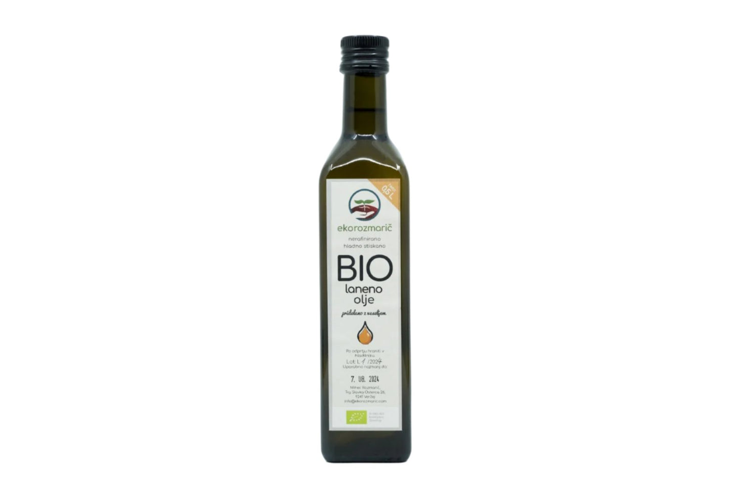 Bio hladno stiskano laneno olje 0.25 L