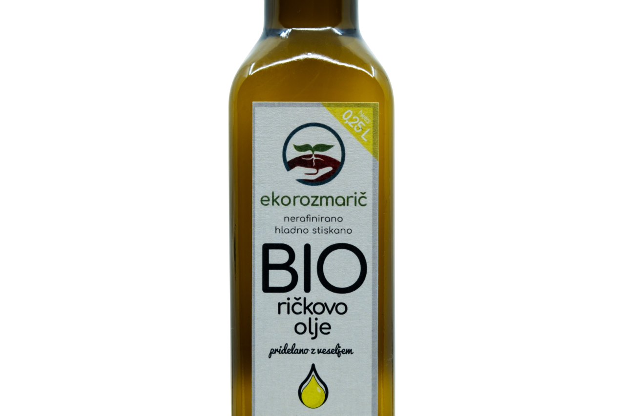 Bio hladno stiskano ričkovo olje 0.25 L