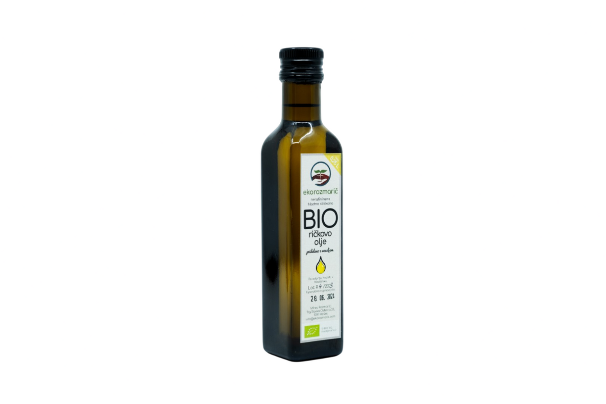 Bio hladno stiskano ričkovo olje 0.25 L