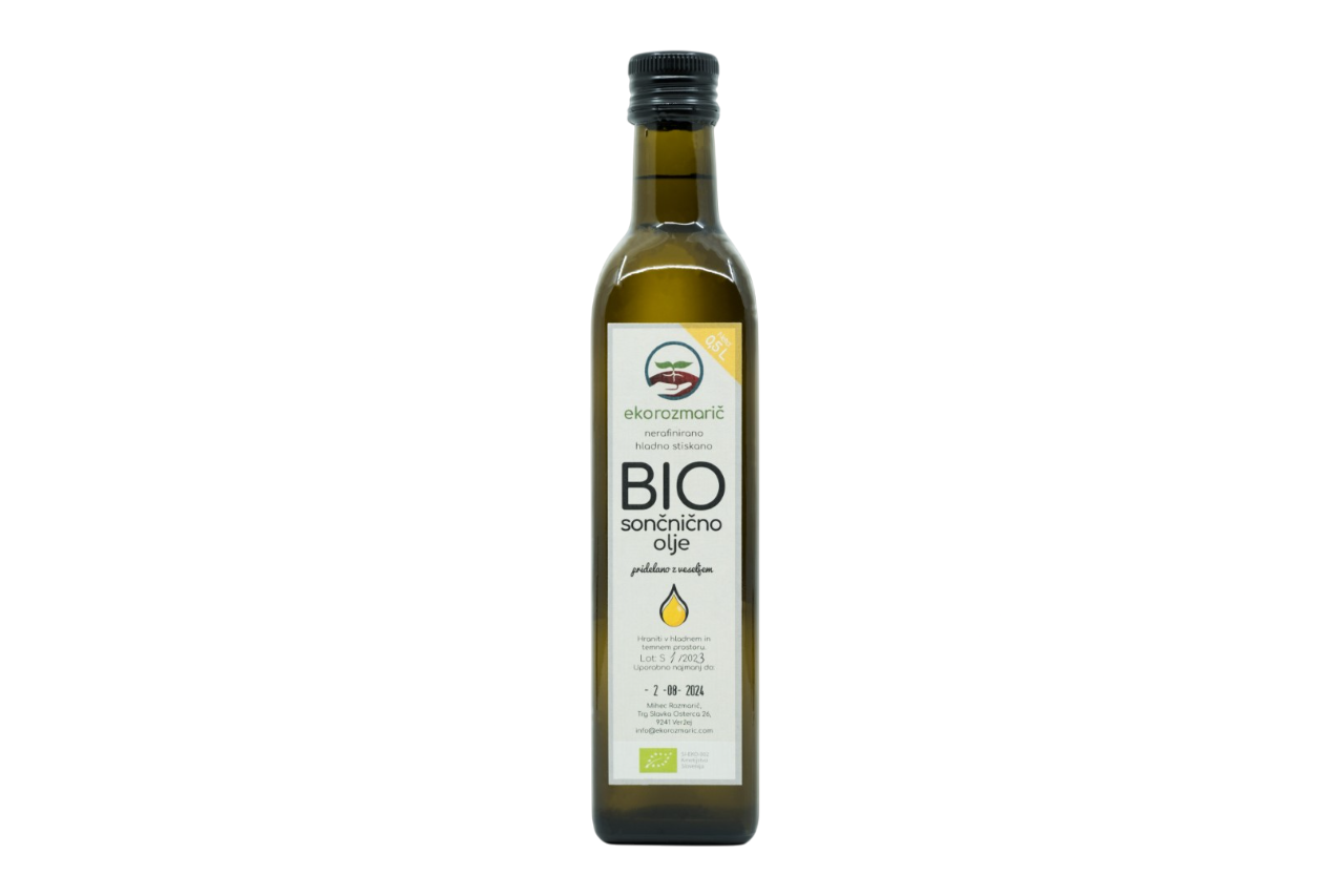 Bio hladno stiskano sončnično olje 0.5 L